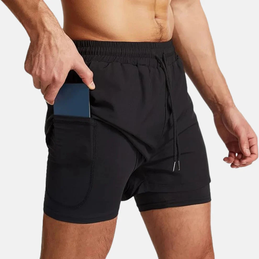 Fabian™ - Pantaloncini da corsa 2 in 1