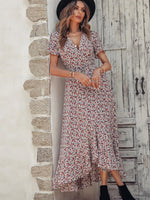 Agata™ - Maxi Abito Floreale Boho Wrap