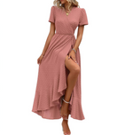 Antonietta™ - Maxi abito a portafoglio floreale Boho