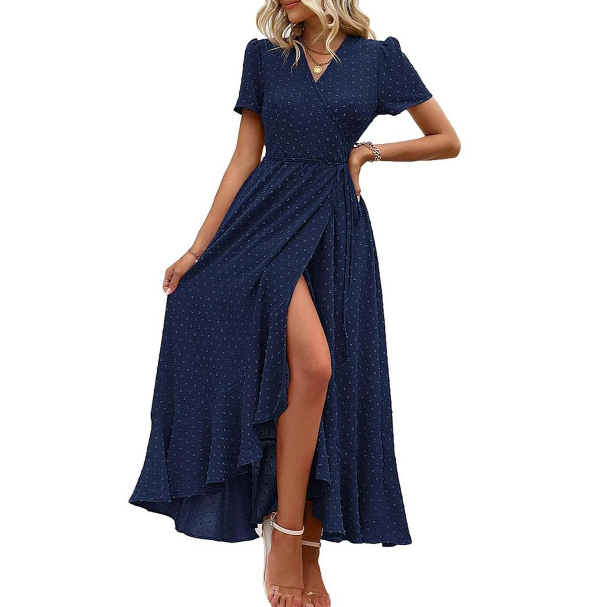 Antonietta™ - Maxi abito a portafoglio floreale Boho