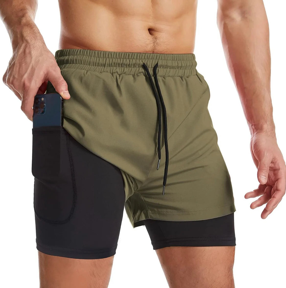 Fabian™ - Pantaloncini da corsa 2 in 1